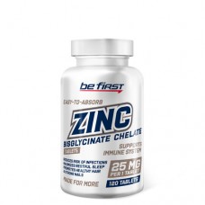 Be First, Zinc Bisglycinate (Цинк хелатный) 25 мг 120 таб.