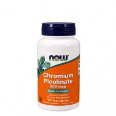 NOW Chromium Picolinate (Хром) 200 мкг, 100 веган-капс.