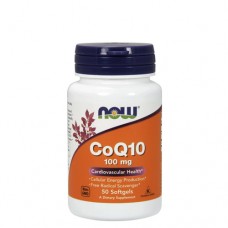 NOW Co Q10 (Коэнзим) 100 мг, 50 гель-капс.