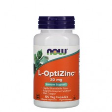 NOW L-OptiZinc (Цинк) 30 мг 100 веган-таб.